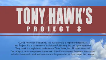 Tony Hawks Project 8 (EU) screen shot title